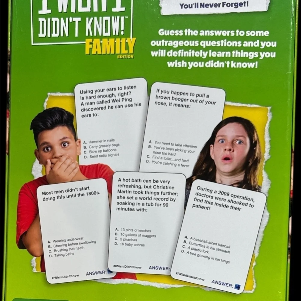 I Wish I Didn't Know! Family Edition Trivia‎ Game​